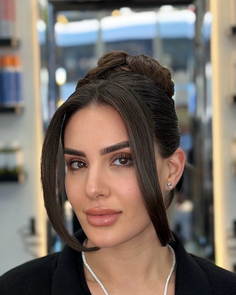 Textured bridal bun